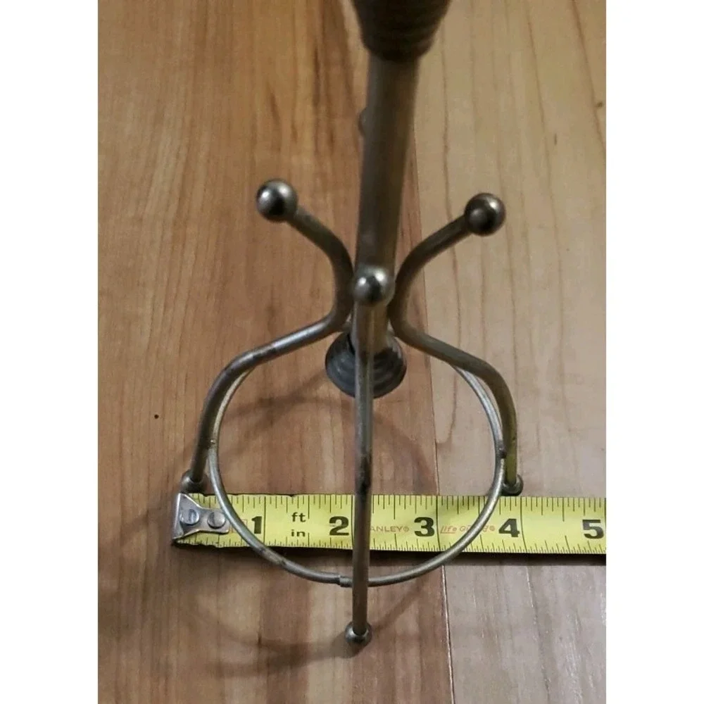 Vintage Silver Tone Metal Jewelry Tree Holder Coat Rack 12